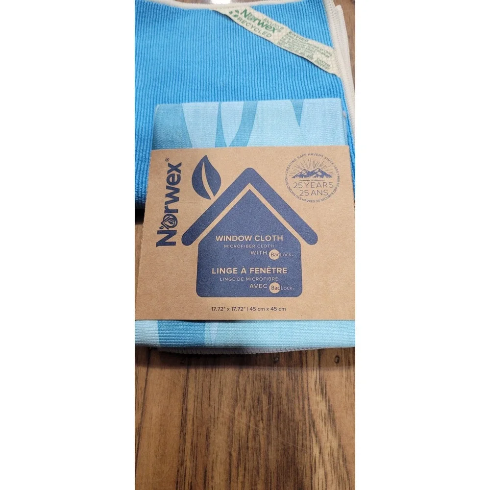 New Norwex Basic Package  Blue Enviro Cloth and  Wave Window Cloth